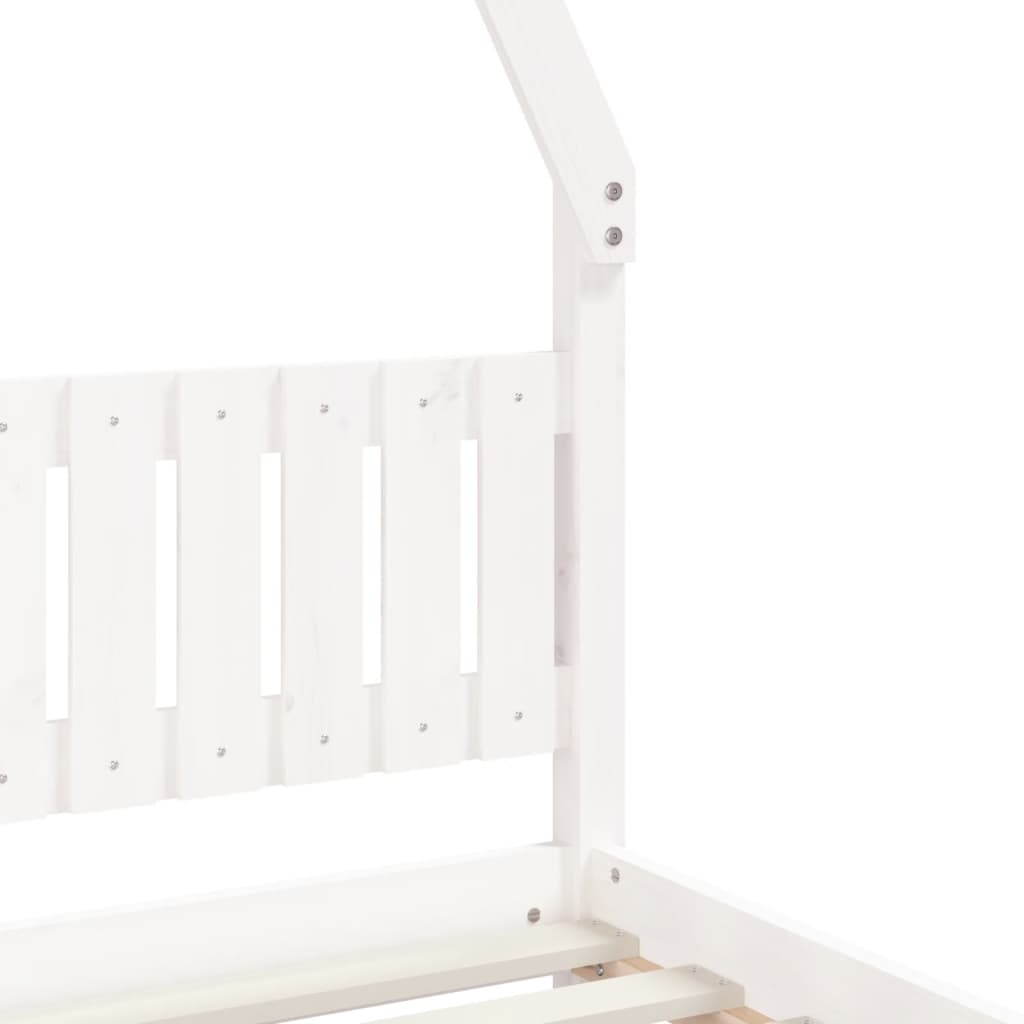 Children's bed white 80x160 cm solid pine wood