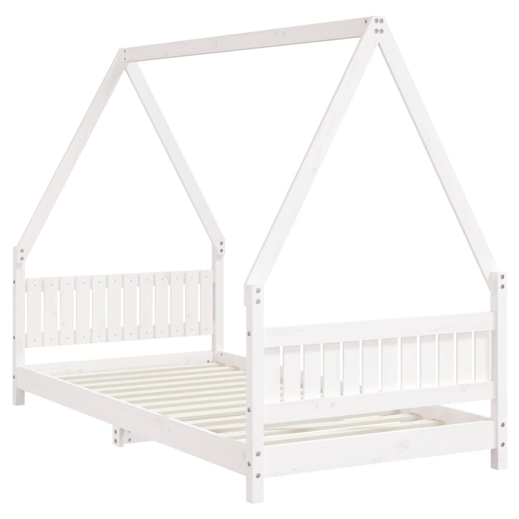 Children's bed white 90x190 cm solid pine wood