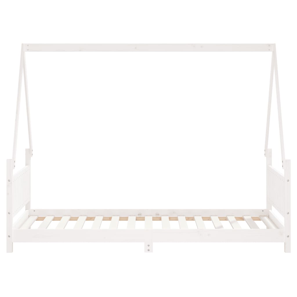 Children's bed white 90x190 cm solid pine wood