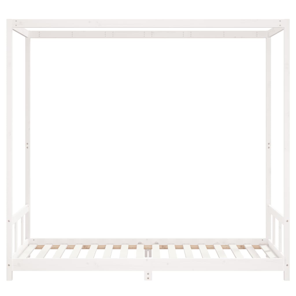 Children's bed white 90x200 cm solid pine wood