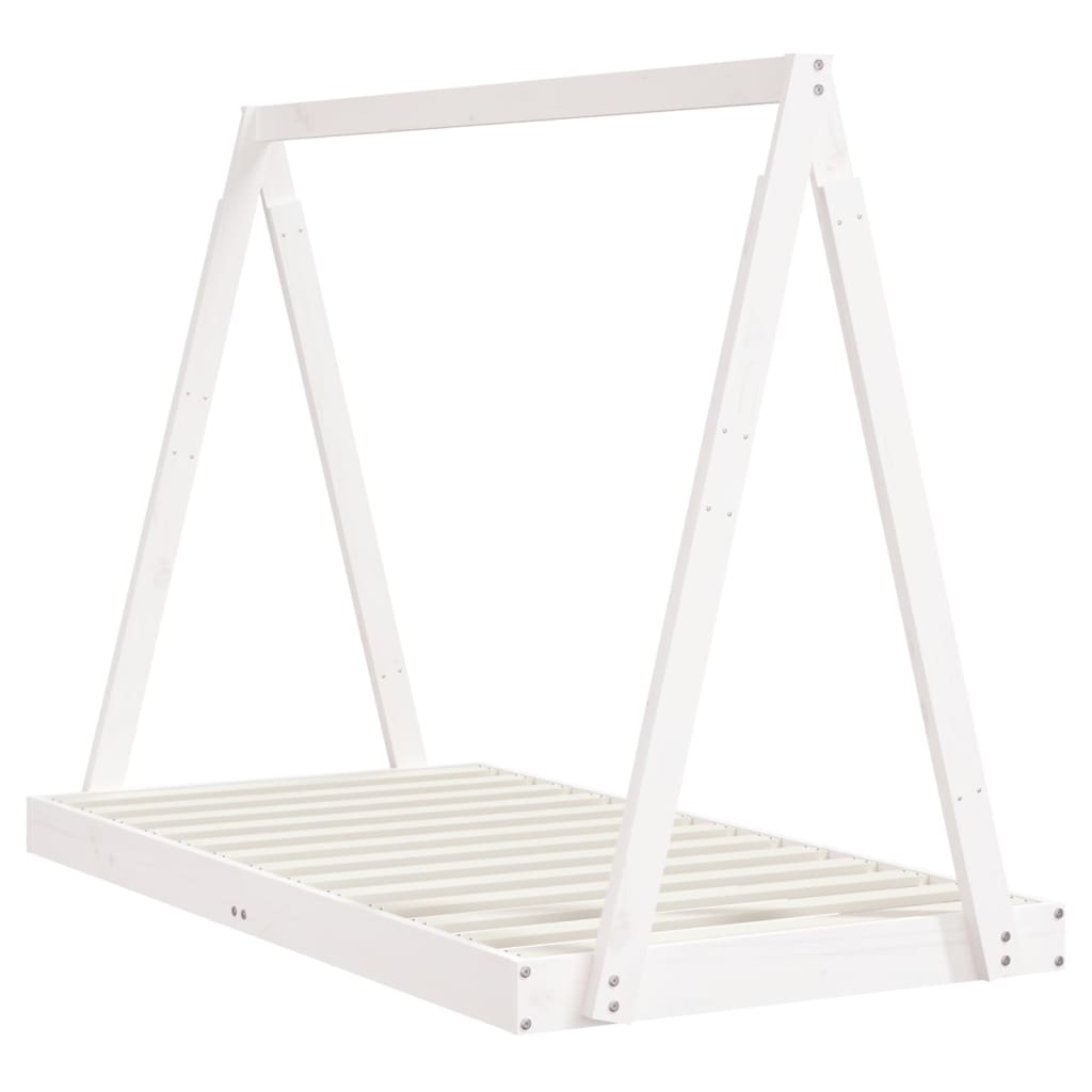 Children's bed white 80x160 cm solid pine wood