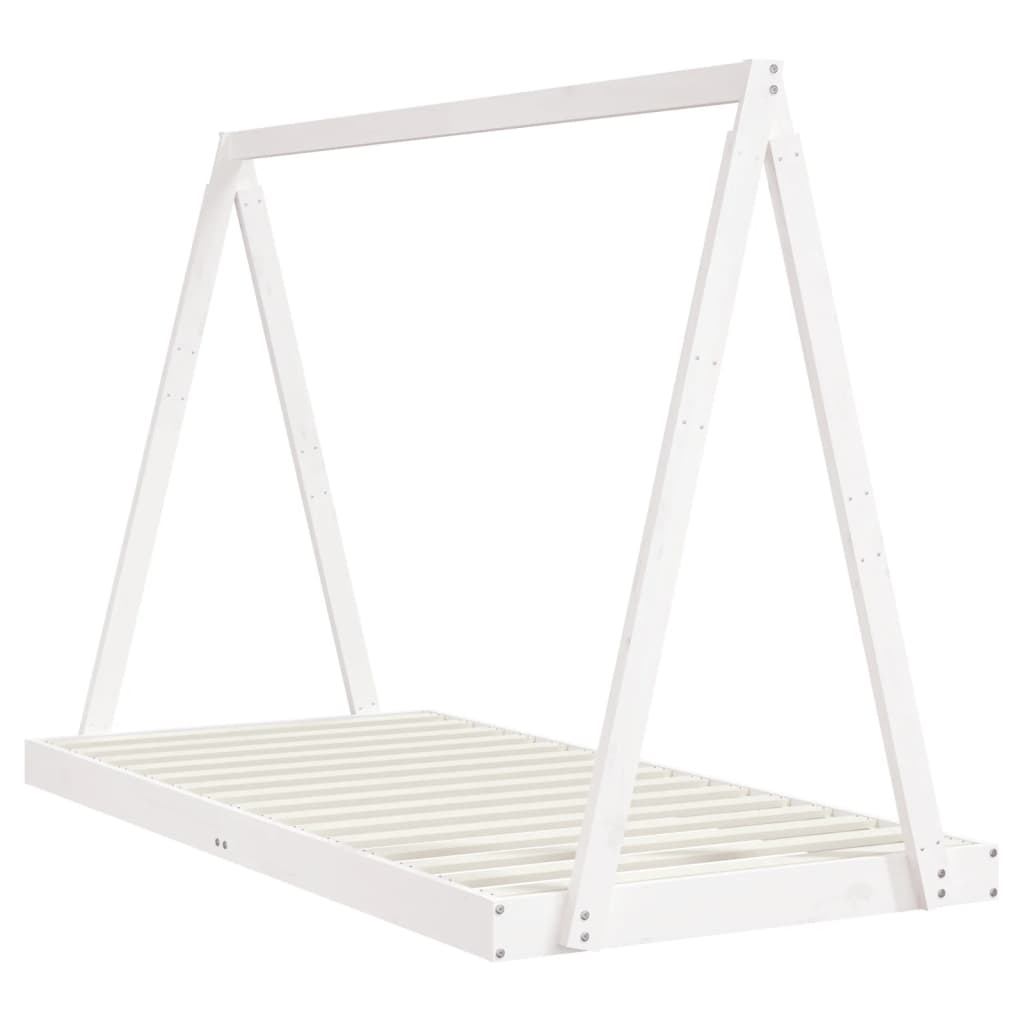 Children's bed white 90x190 cm solid pine wood