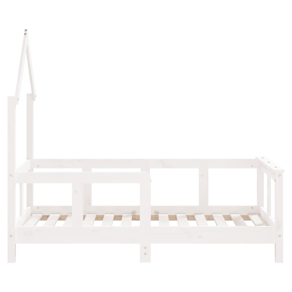 Children's bed white 70x140 cm solid pine wood