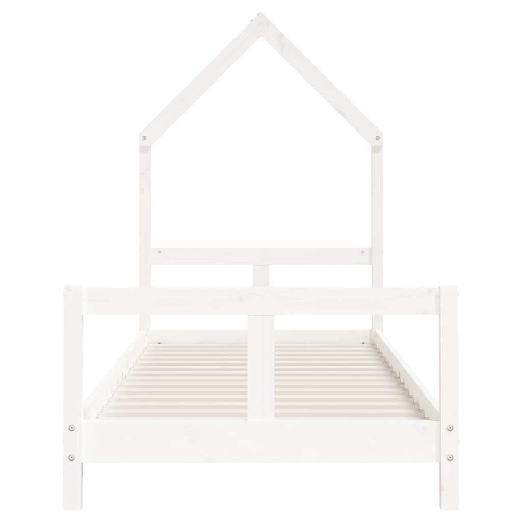 Children's bed white 80x200 cm solid pine wood