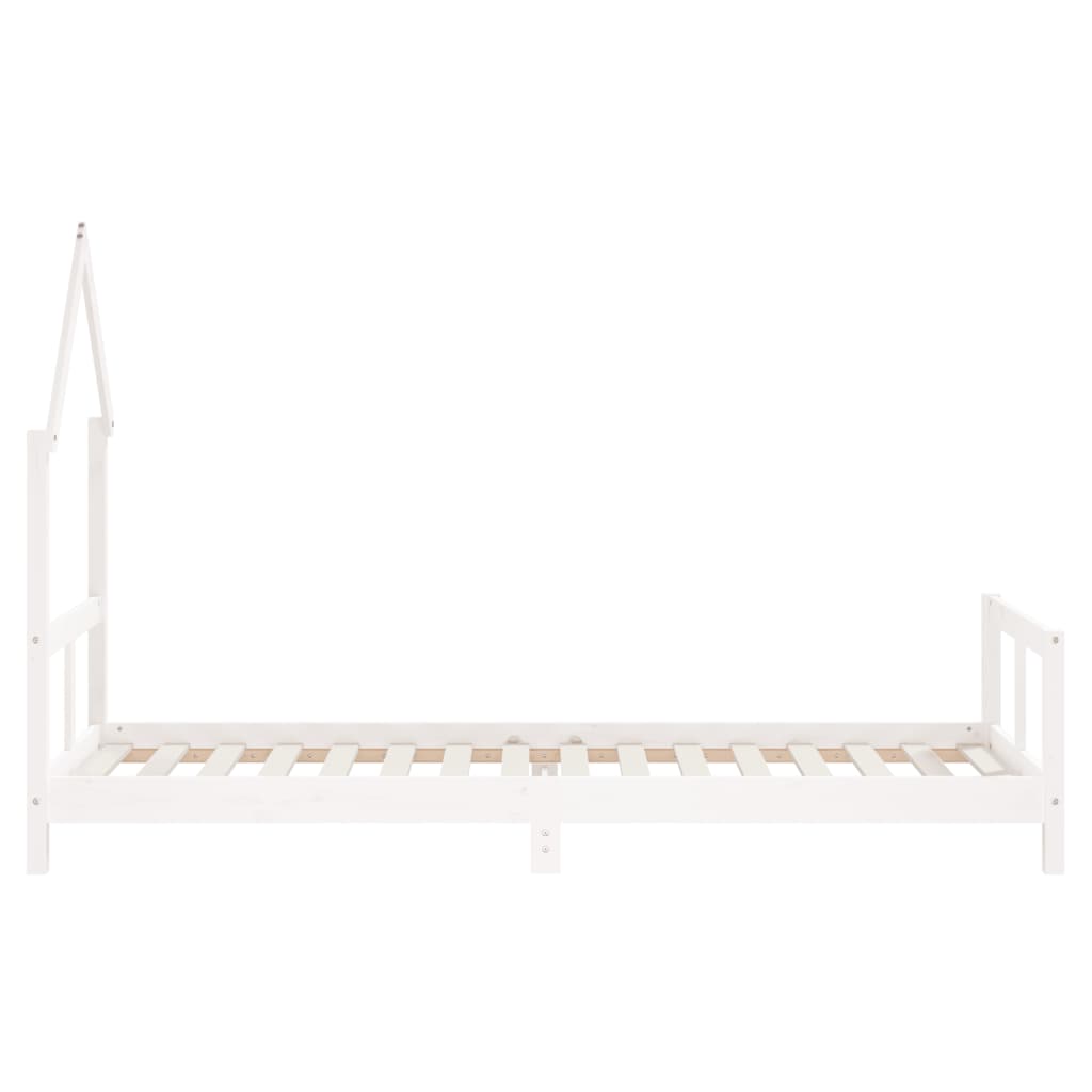 Children's bed white 80x200 cm solid pine wood