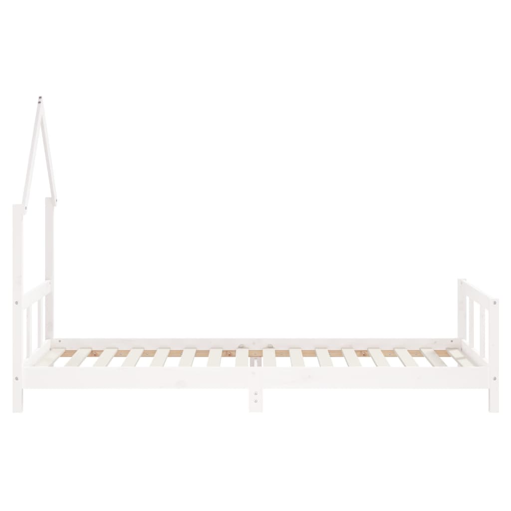 Children's bed white 90x200 cm solid pine wood