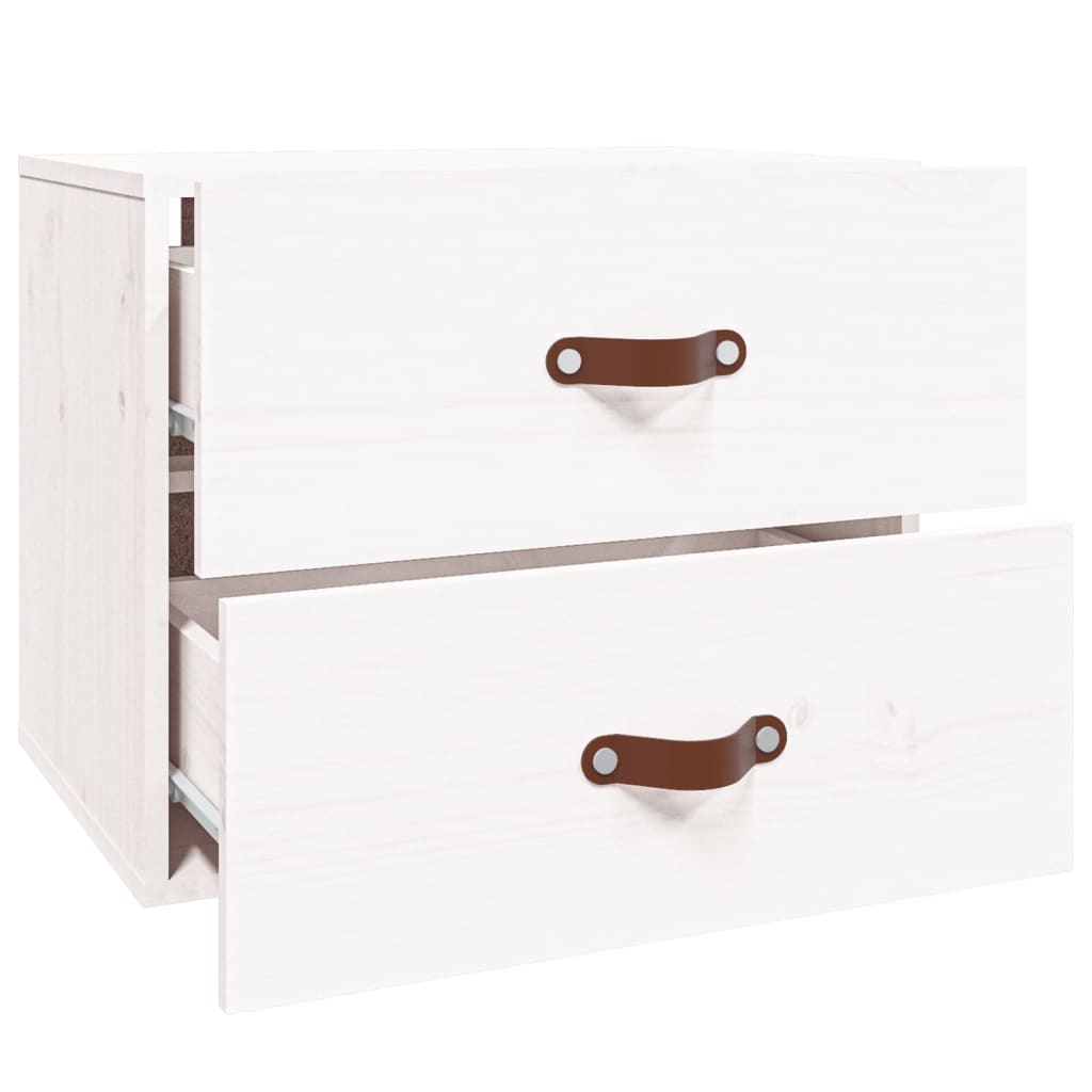 Wall Bedside Table White 50x36x40 cm