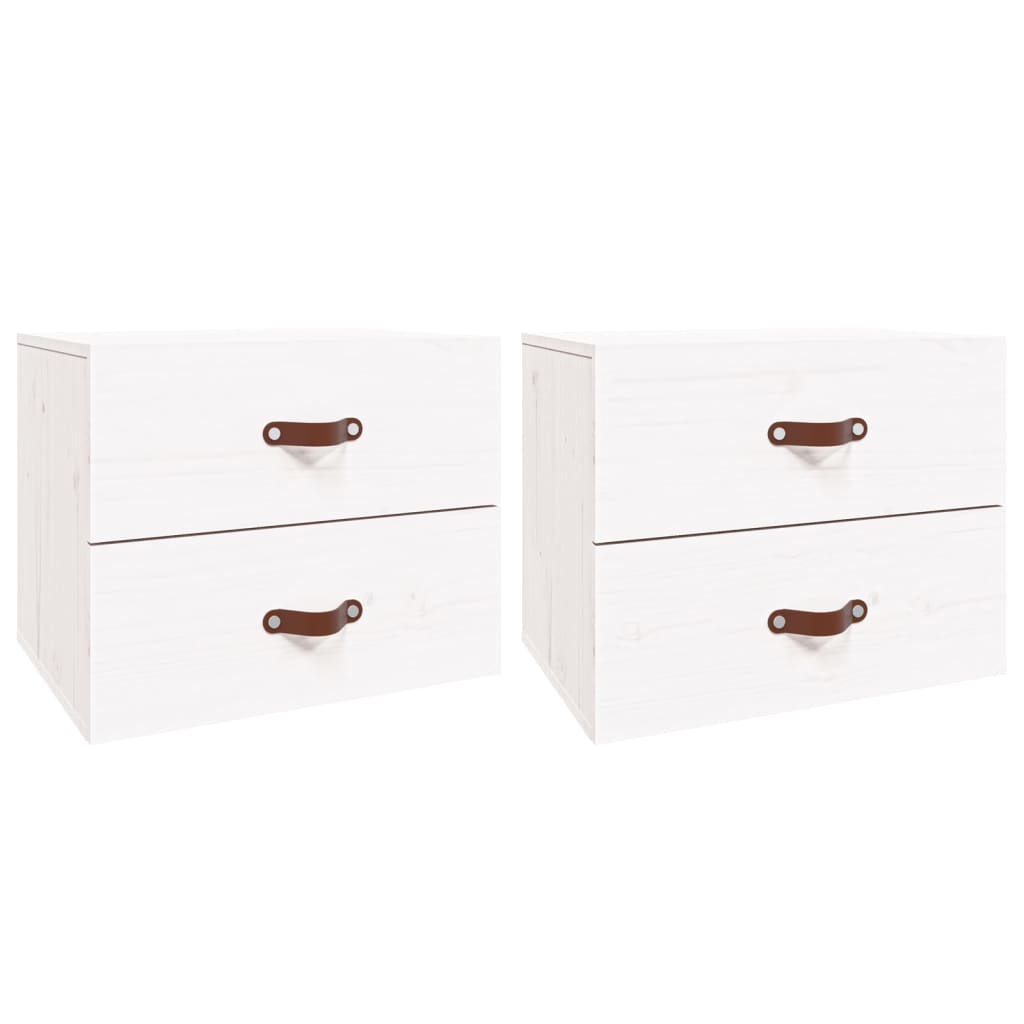 Wall Bedside Tables 2 pcs. White 50x36x40 cm