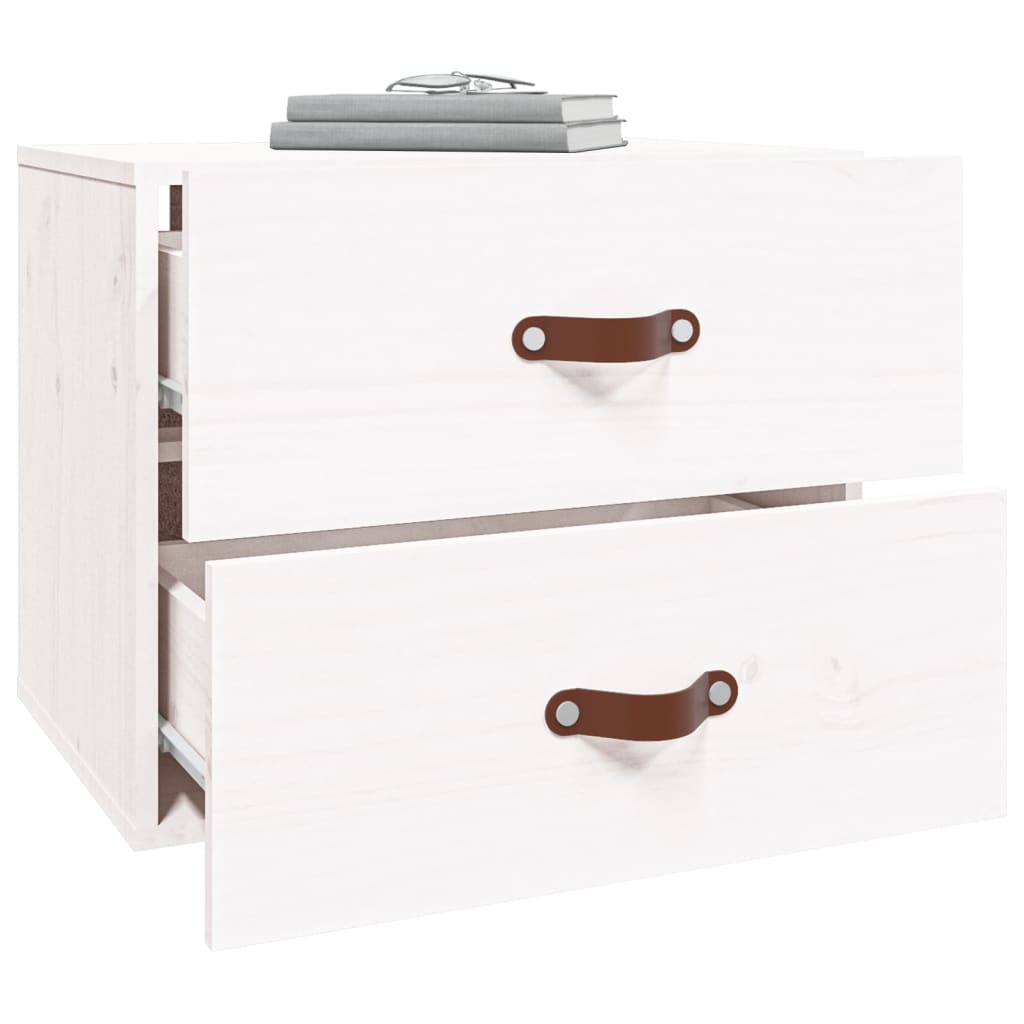 Wall Bedside Tables 2 pcs. White 50x36x40 cm