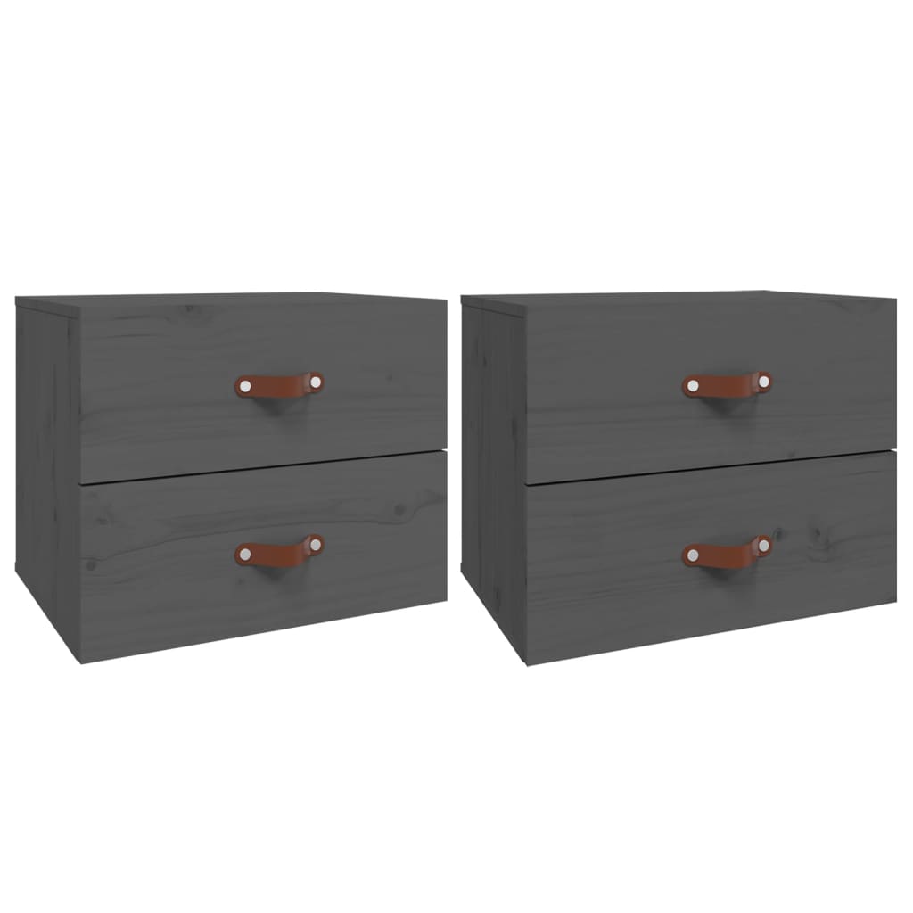 Wall Bedside Tables 2 pcs. Gray 50x36x40 cm