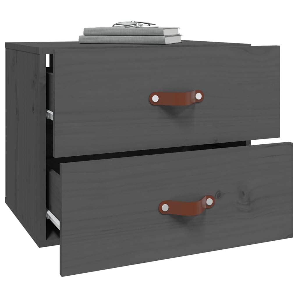 Wall Bedside Tables 2 pcs. Gray 50x36x40 cm