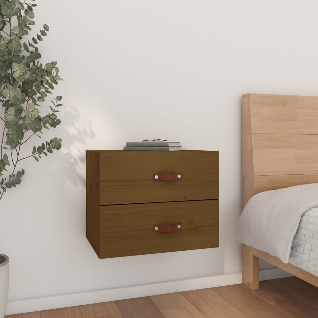 Wall Bedside Table Honey Brown 50x36x40 cm