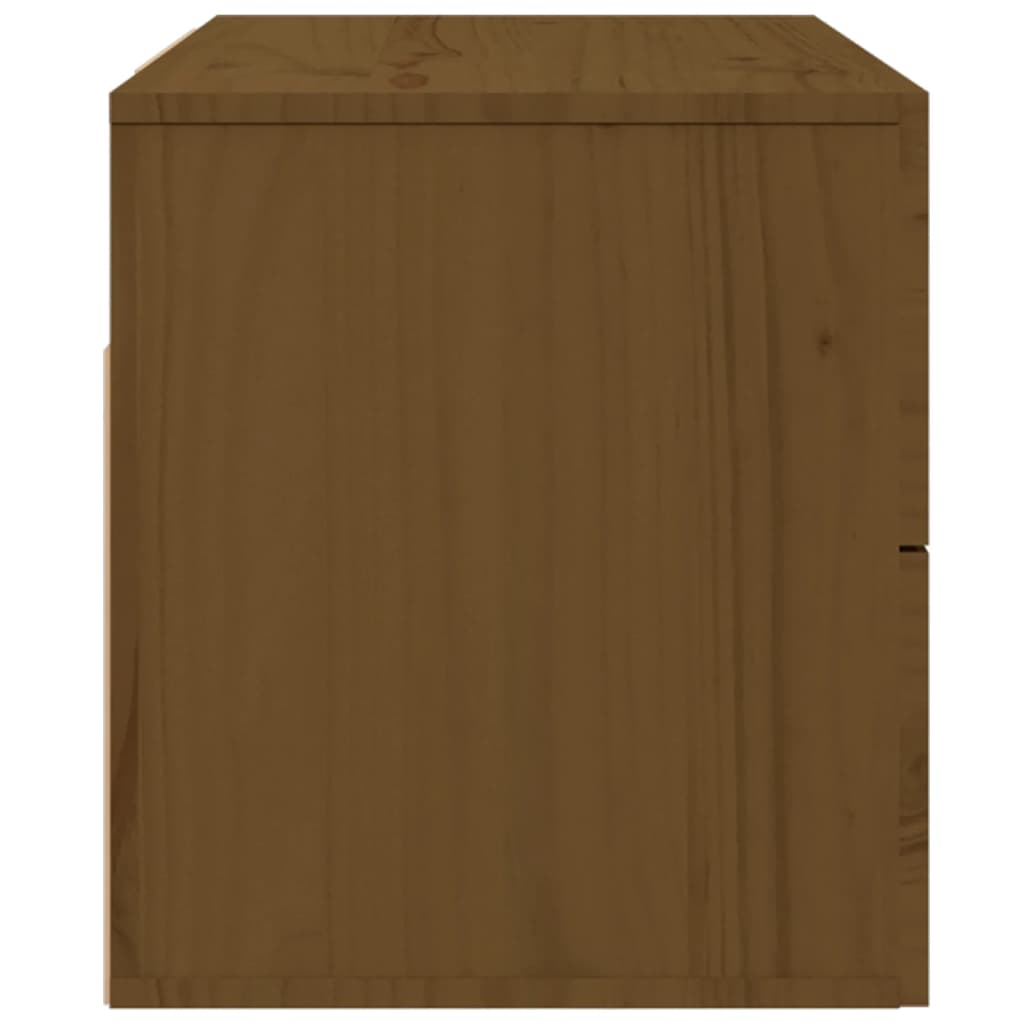 Wall-mounted bedside tables 2 pcs. Honey brown 50x36x40 cm