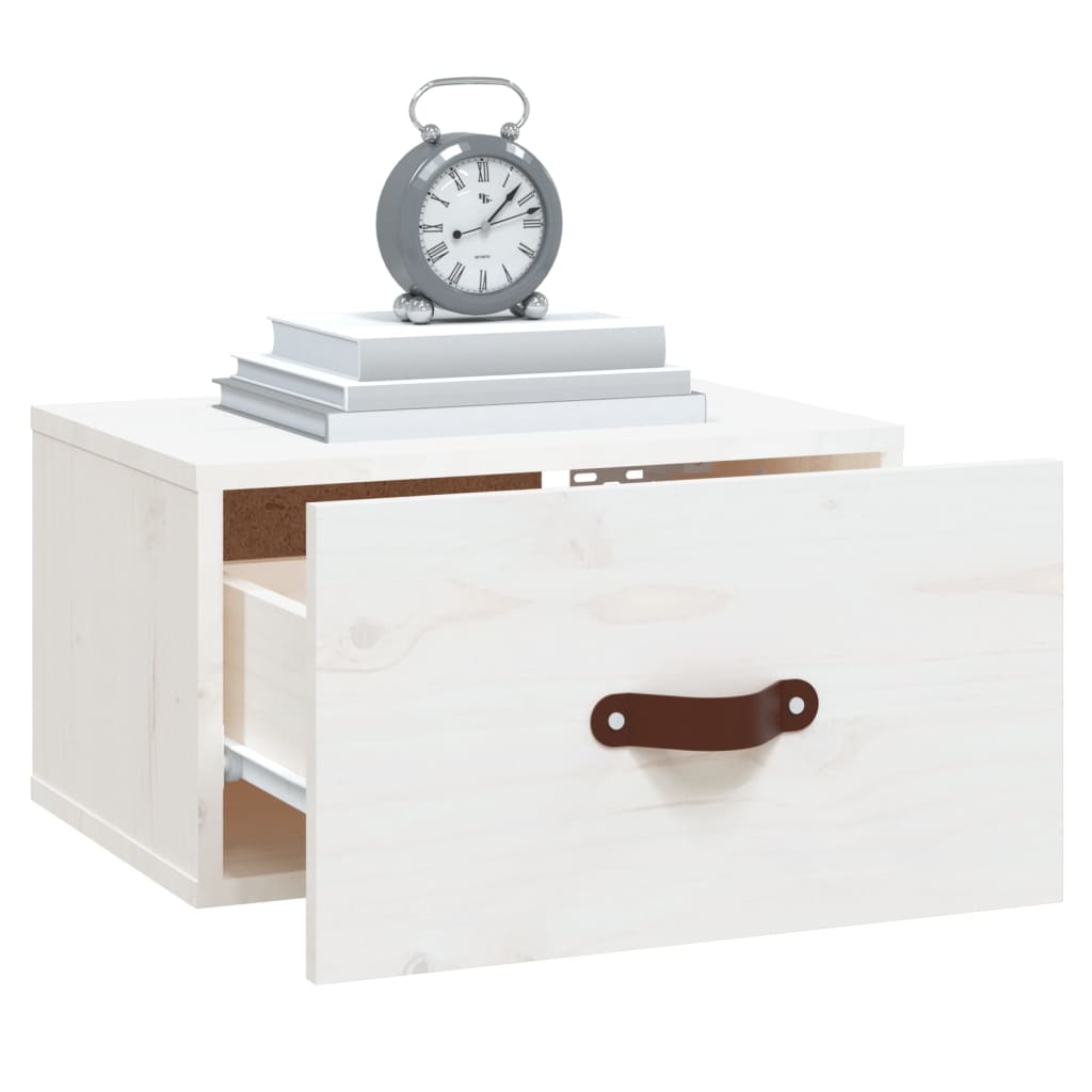 Wall Bedside Table White 40x29.5x22 cm