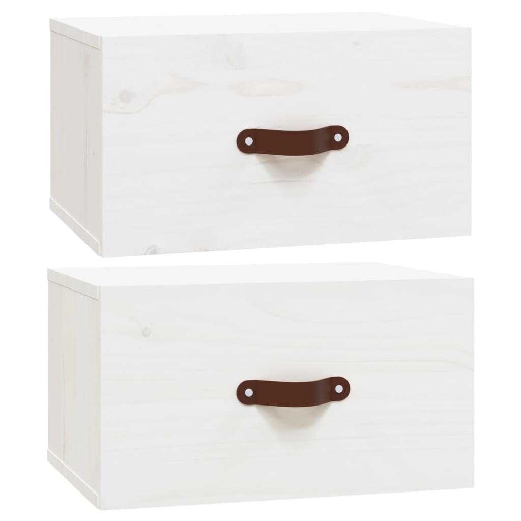 Wall Bedside Tables 2 pcs. White 40x29.5x22 cm