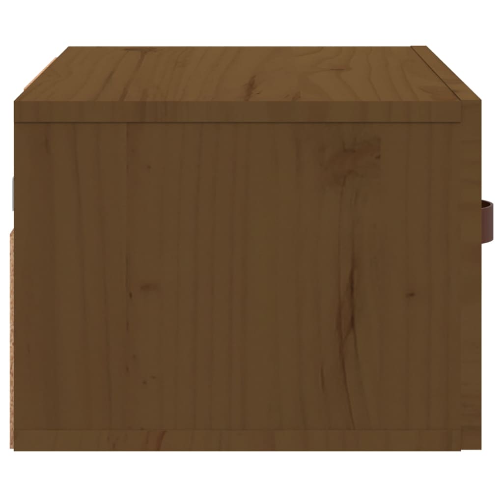 Wall Bedside Table Honey Brown 40x29.5x22 cm