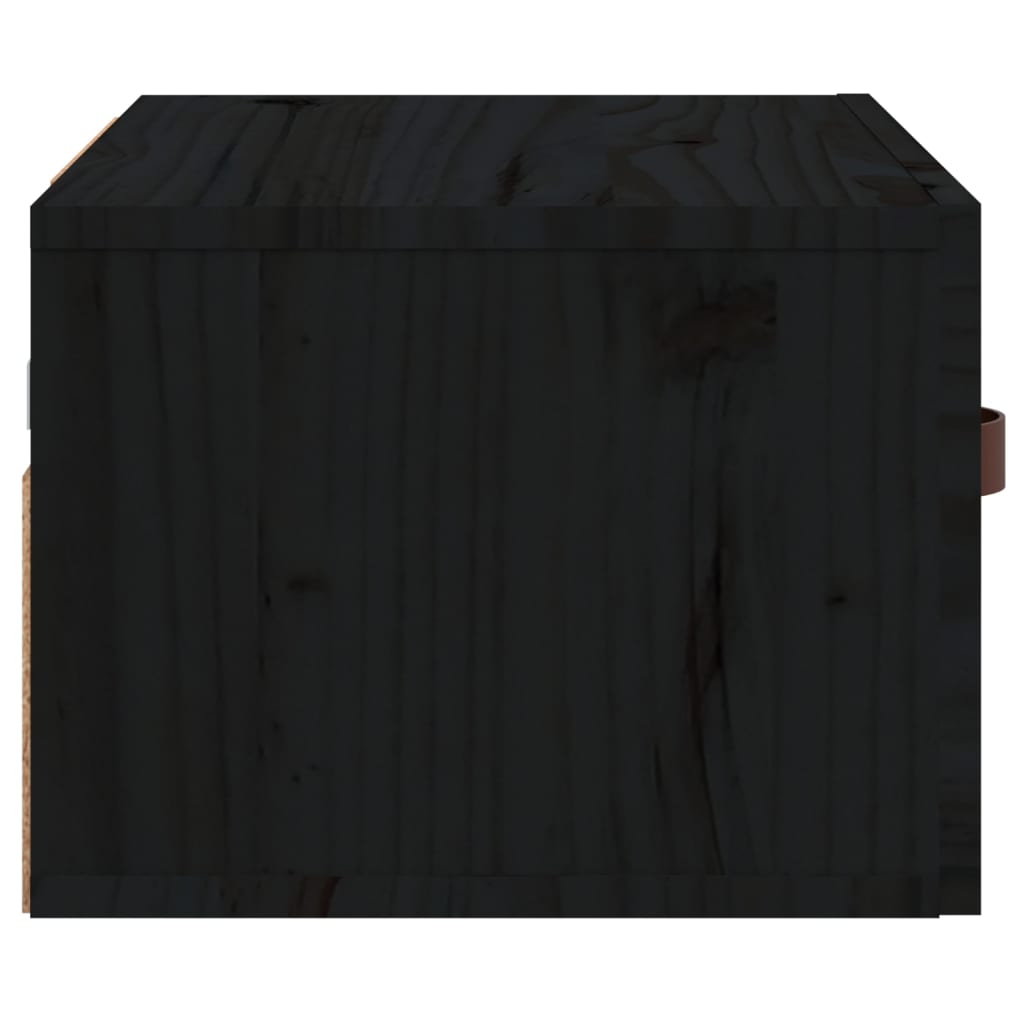 Wall Bedside Table Black 40x29.5x22 cm