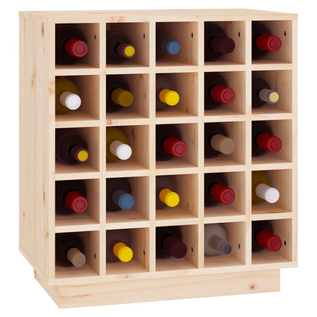 Wine rack 55.5x34x61 cm solid pine wood