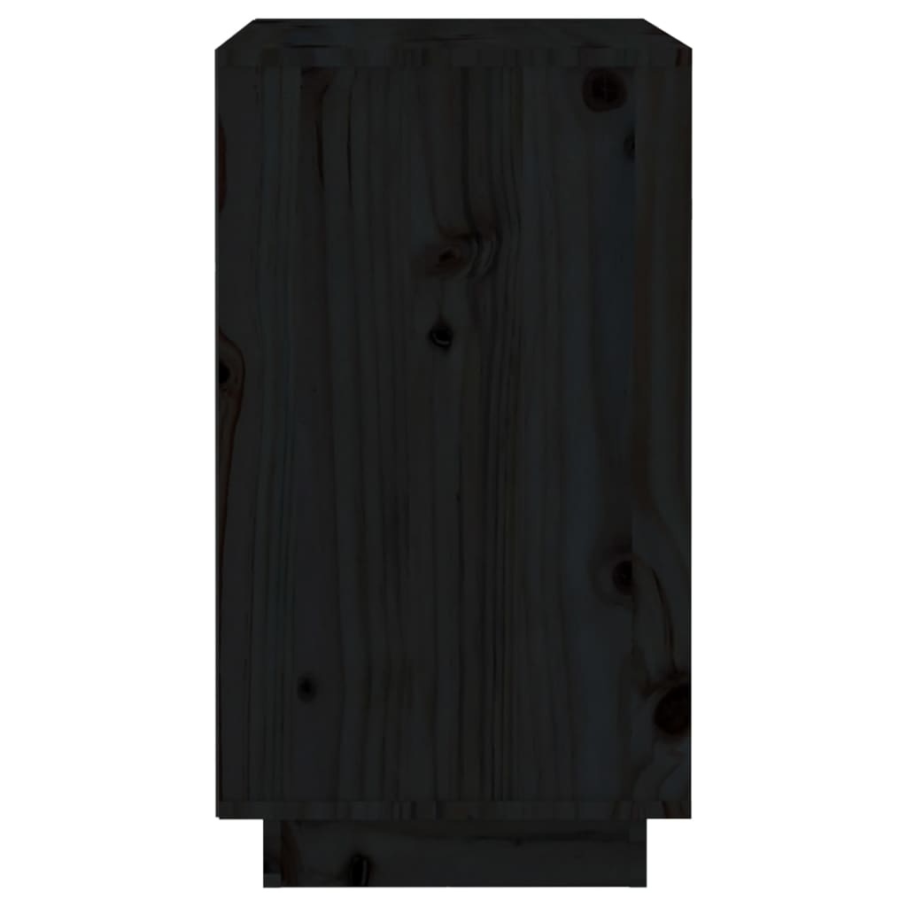 Wine Rack Black 55.5x34x61 cm Solid Pine