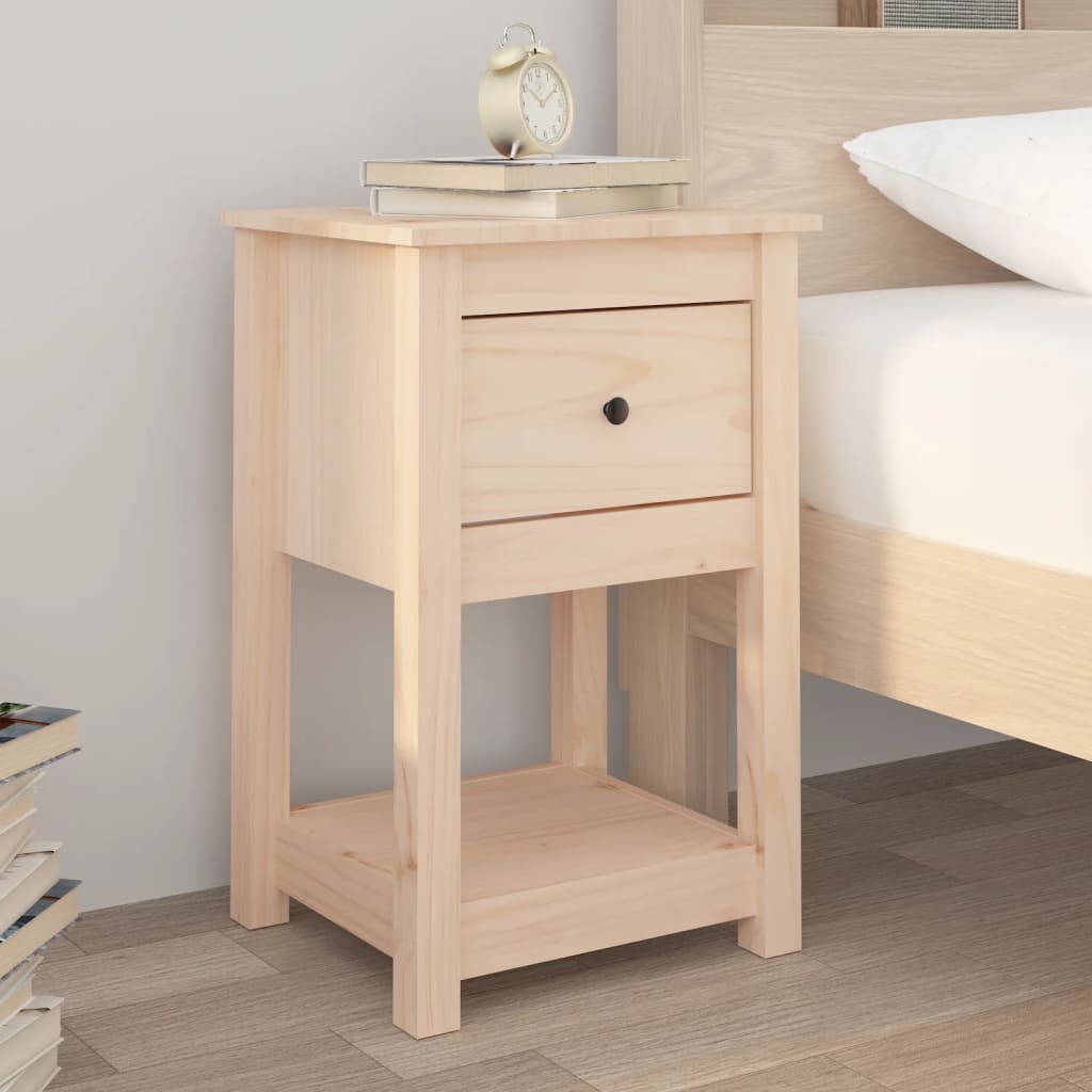 Bedside table 40x35x61.5 cm solid pine wood