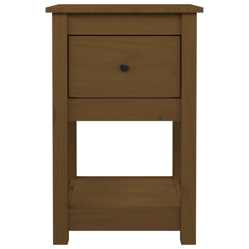 Bedside tables 2 pcs. Honey brown 40x35x61.5 cm solid pine wood