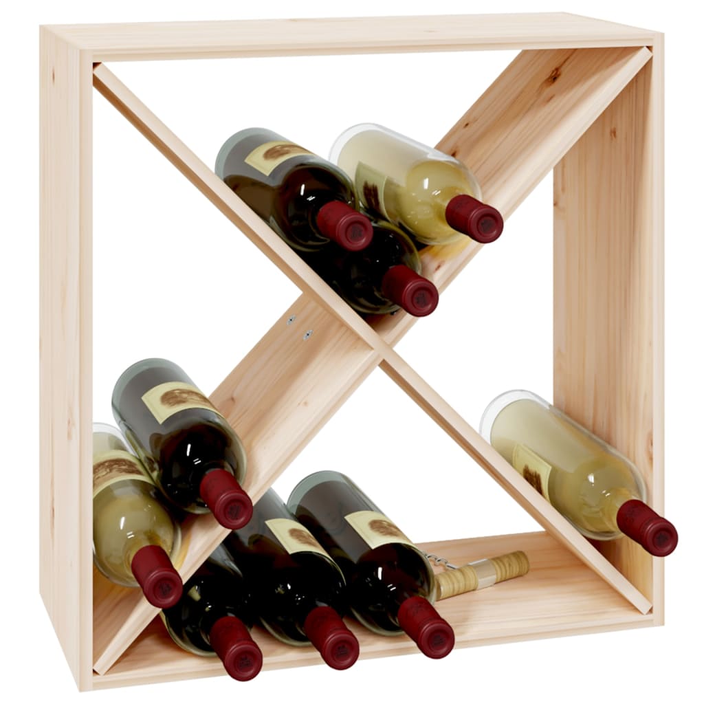 Wine rack 62x25x62 cm solid pine wood