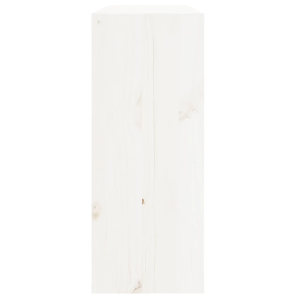 Wine Rack White 62x25x62 cm Solid Pine