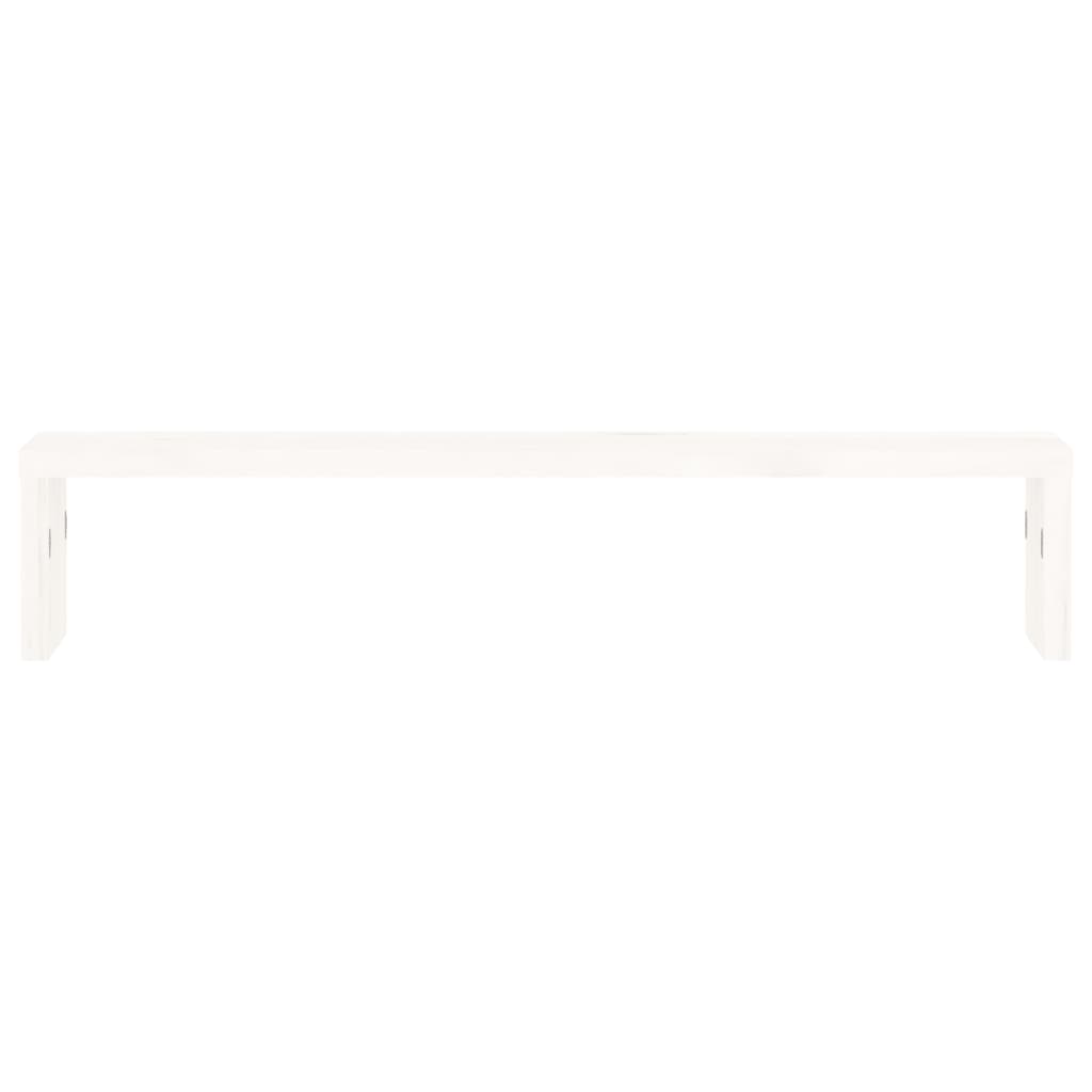 Monitor Stand White 50x27x10 cm Solid Pine