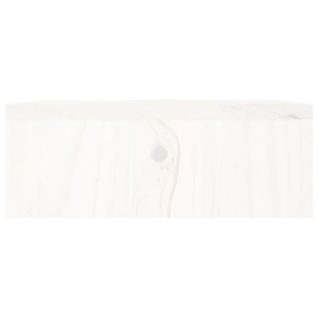 Monitor Stand White 100x27x10 cm Solid Pine