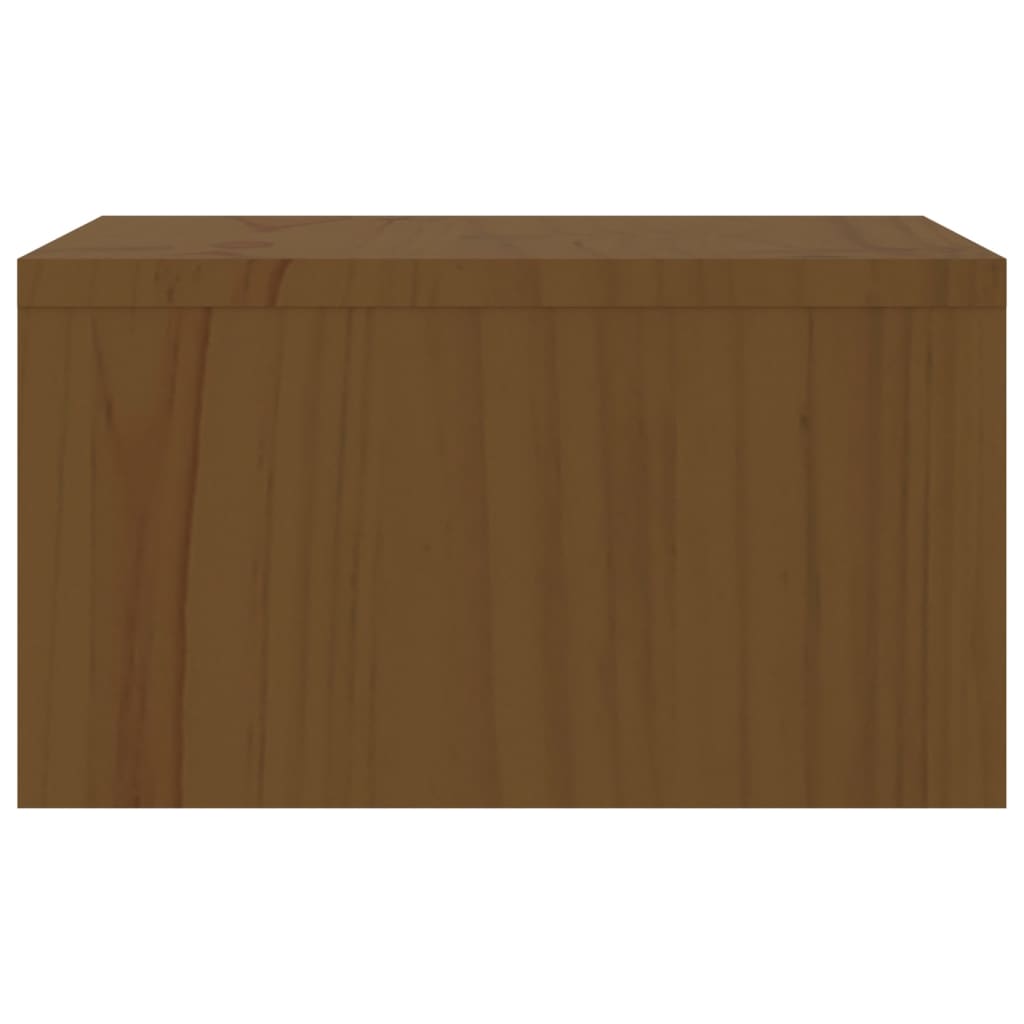 Monitor stand honey brown 50x27x15 cm solid pine wood