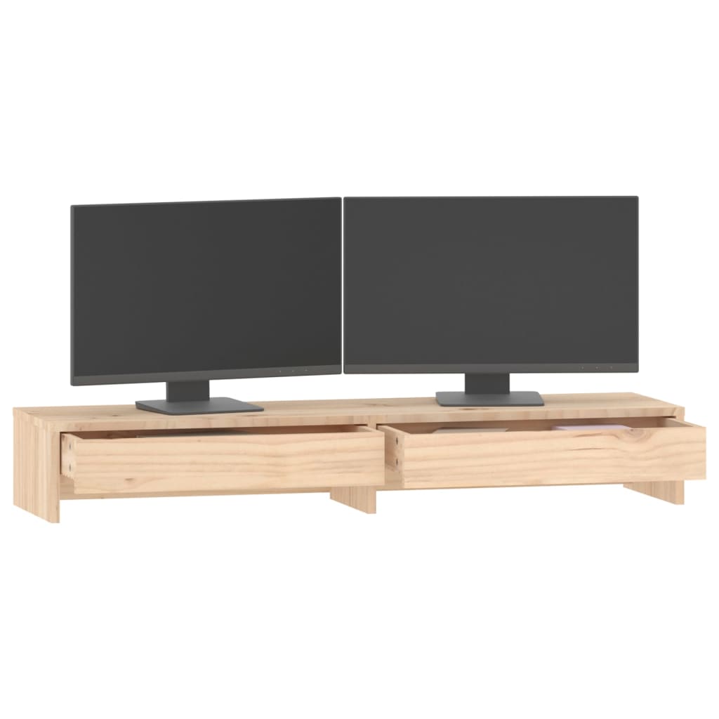 Monitor stand 100x27x15 cm solid pine wood