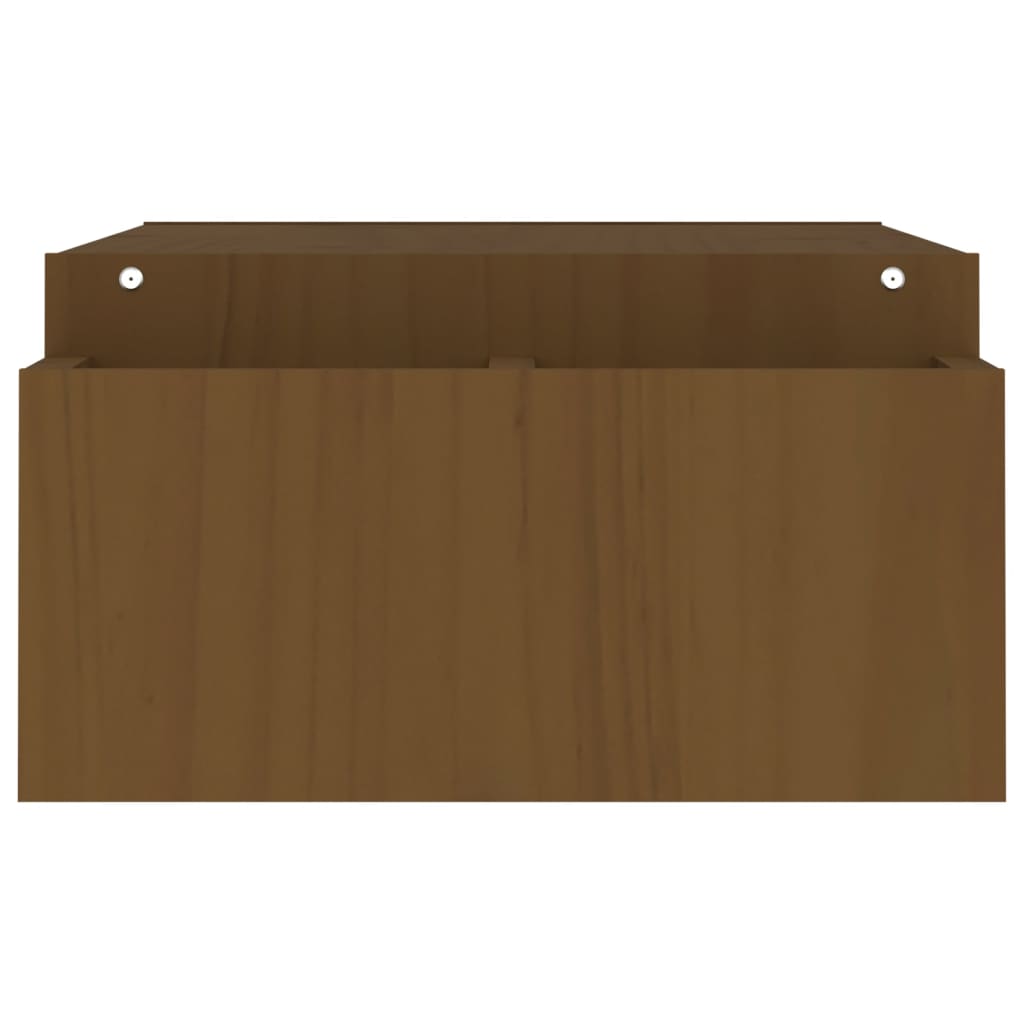 Monitor stand honey brown 100x27.5x15 cm solid pine wood