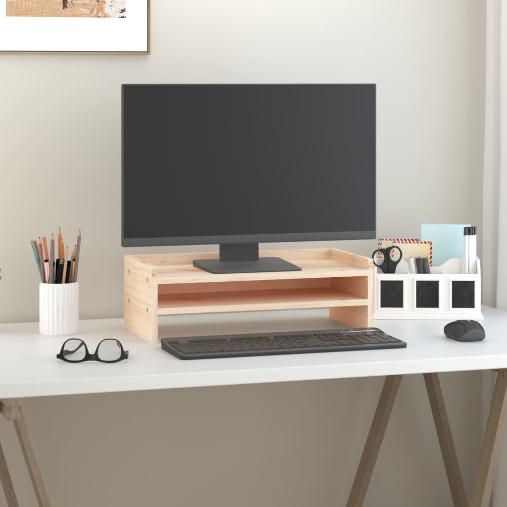 Monitor stand 50x24x16 cm solid pine wood