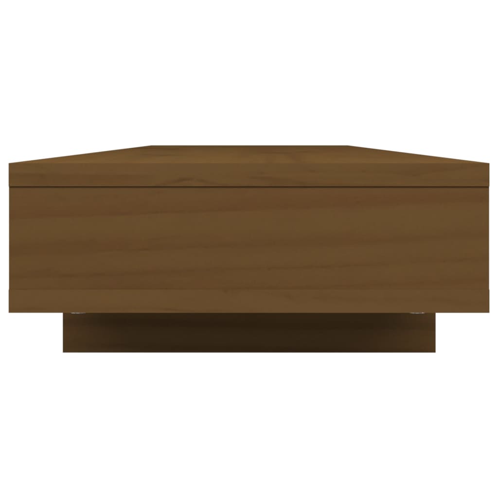 Monitor Stand Honey Brown 100x27x14 cm Solid Pine Wood