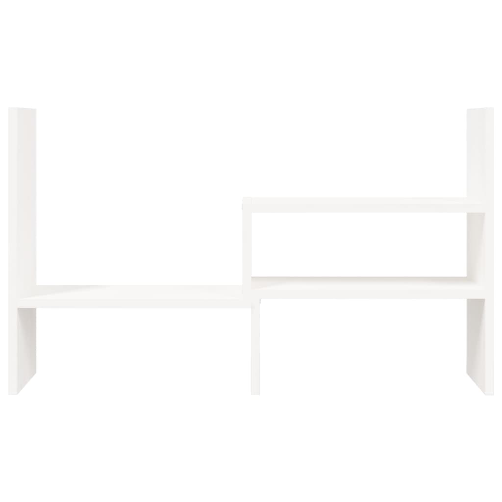 Monitor Stand White (39-72)x17x43 cm Solid Pine