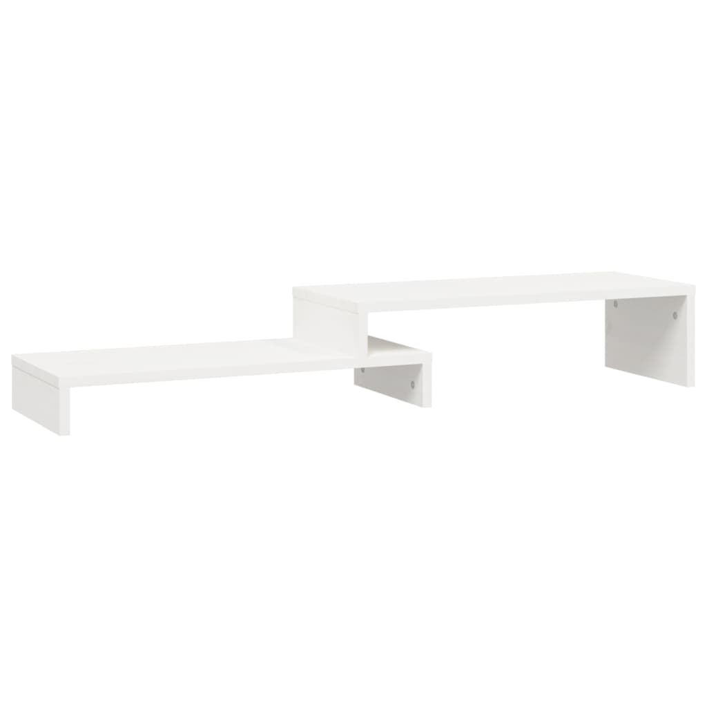 Monitor Stand White (52-101)x22x14 cm Solid Pine Wood