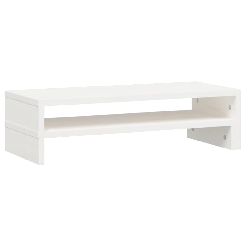 Monitor Stand White (52-101)x22x14 cm Solid Pine Wood