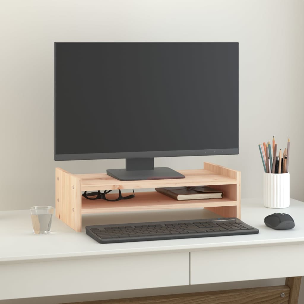 Monitor stand 50x27x15 cm solid pine wood