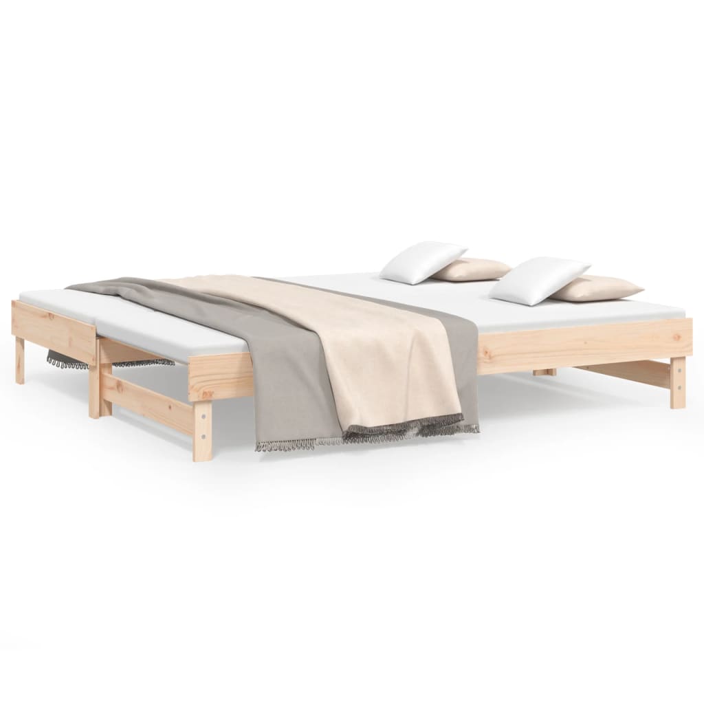 Daybed extendable 2x(90x200) cm solid pine wood