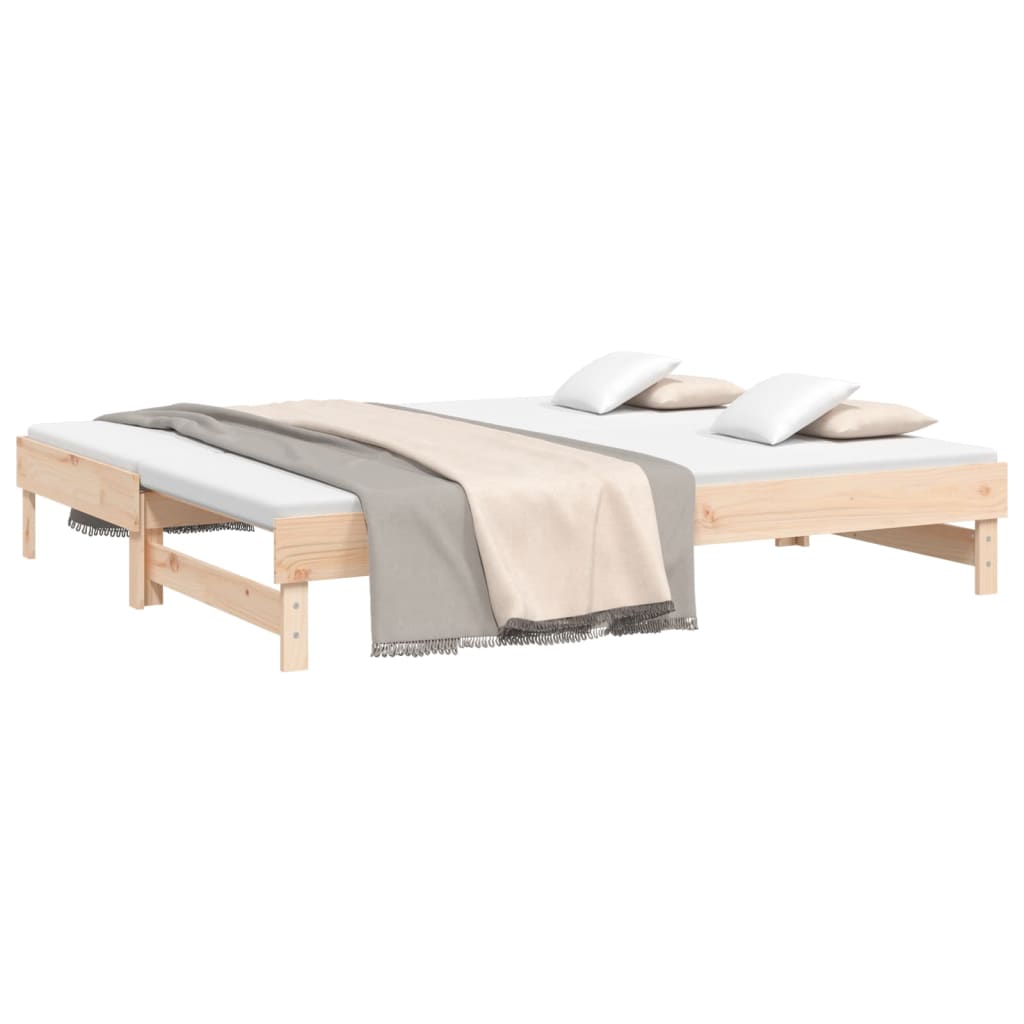 Daybed extendable 2x(90x200) cm solid pine wood