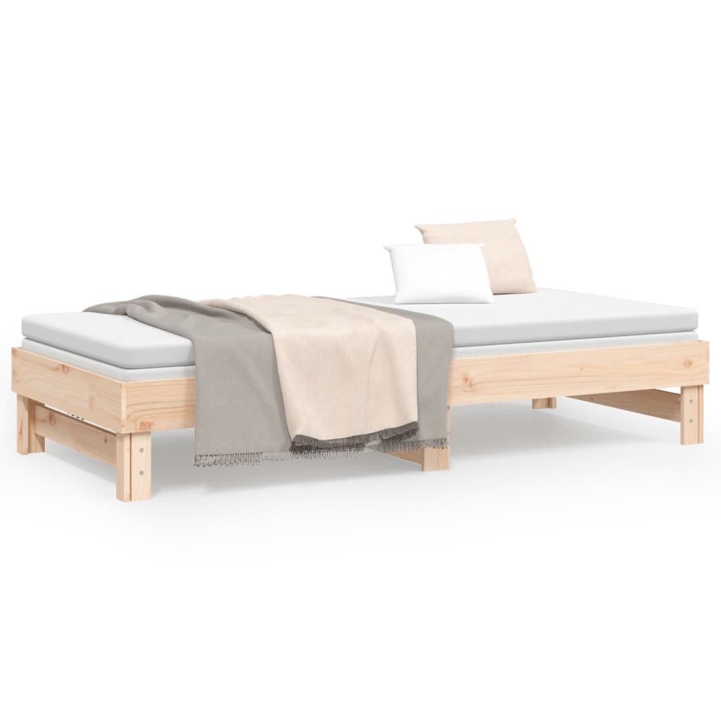 Daybed extendable 2x(90x200) cm solid pine wood