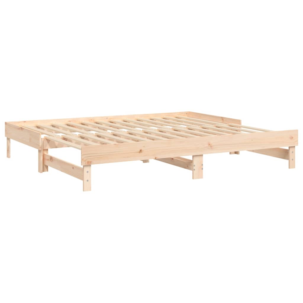 Daybed extendable 2x(90x200) cm solid pine wood