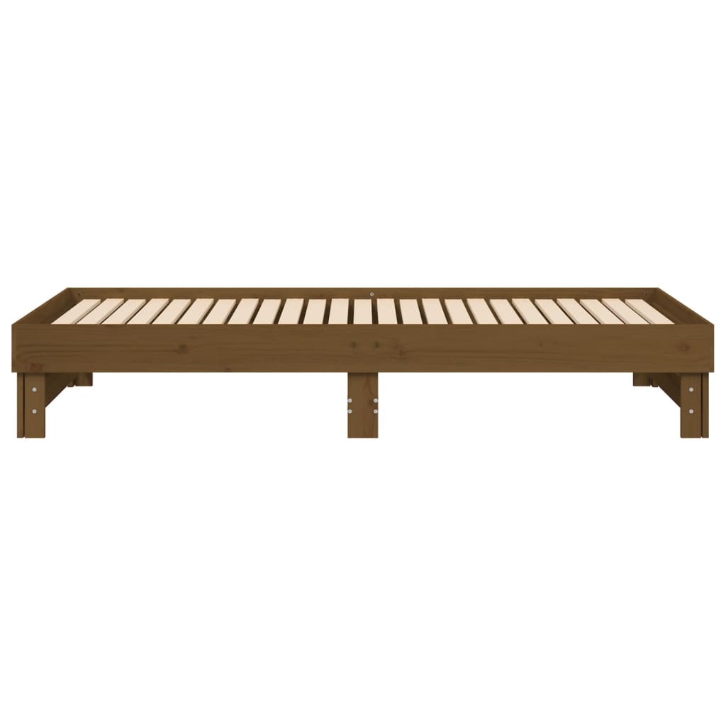 Daybed extendable honey brown 2x(90x200) cm solid pine wood