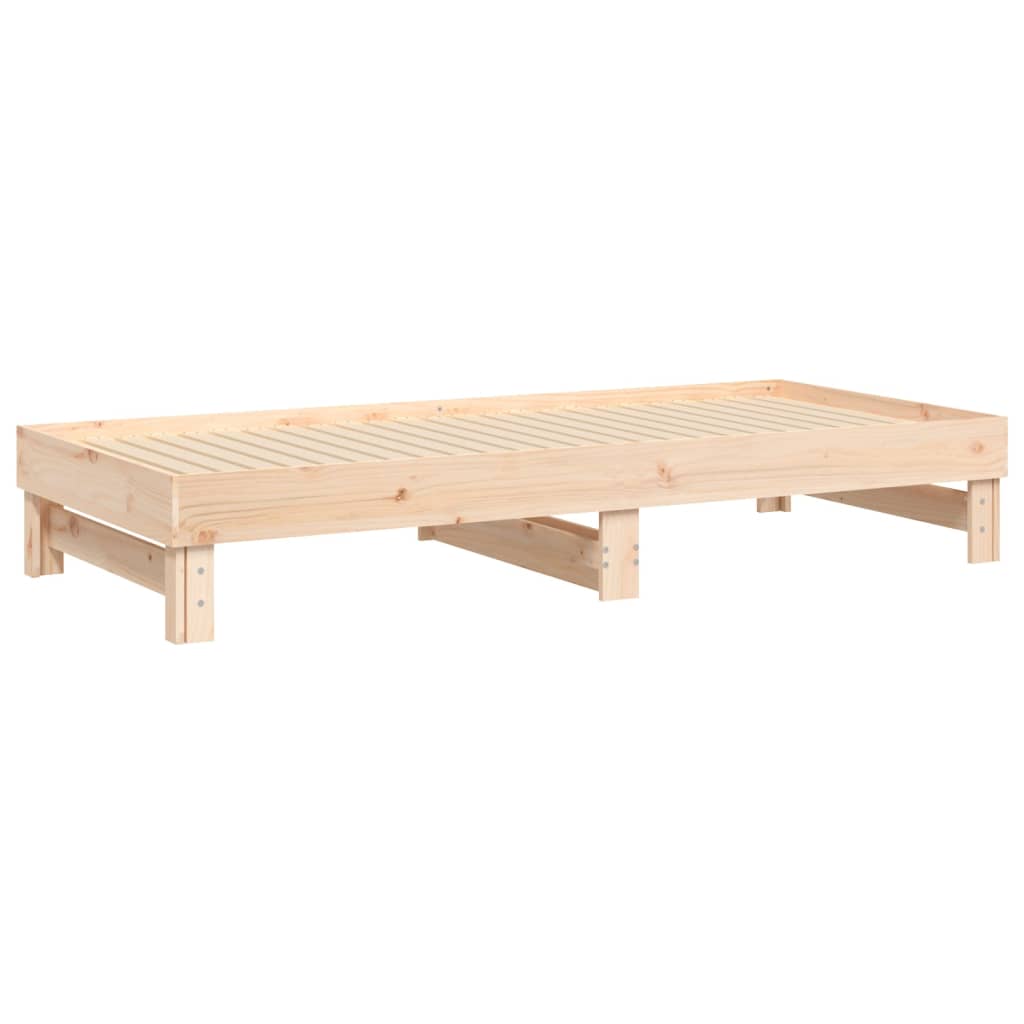 Daybed extendable 2x(80x200) cm solid pine wood