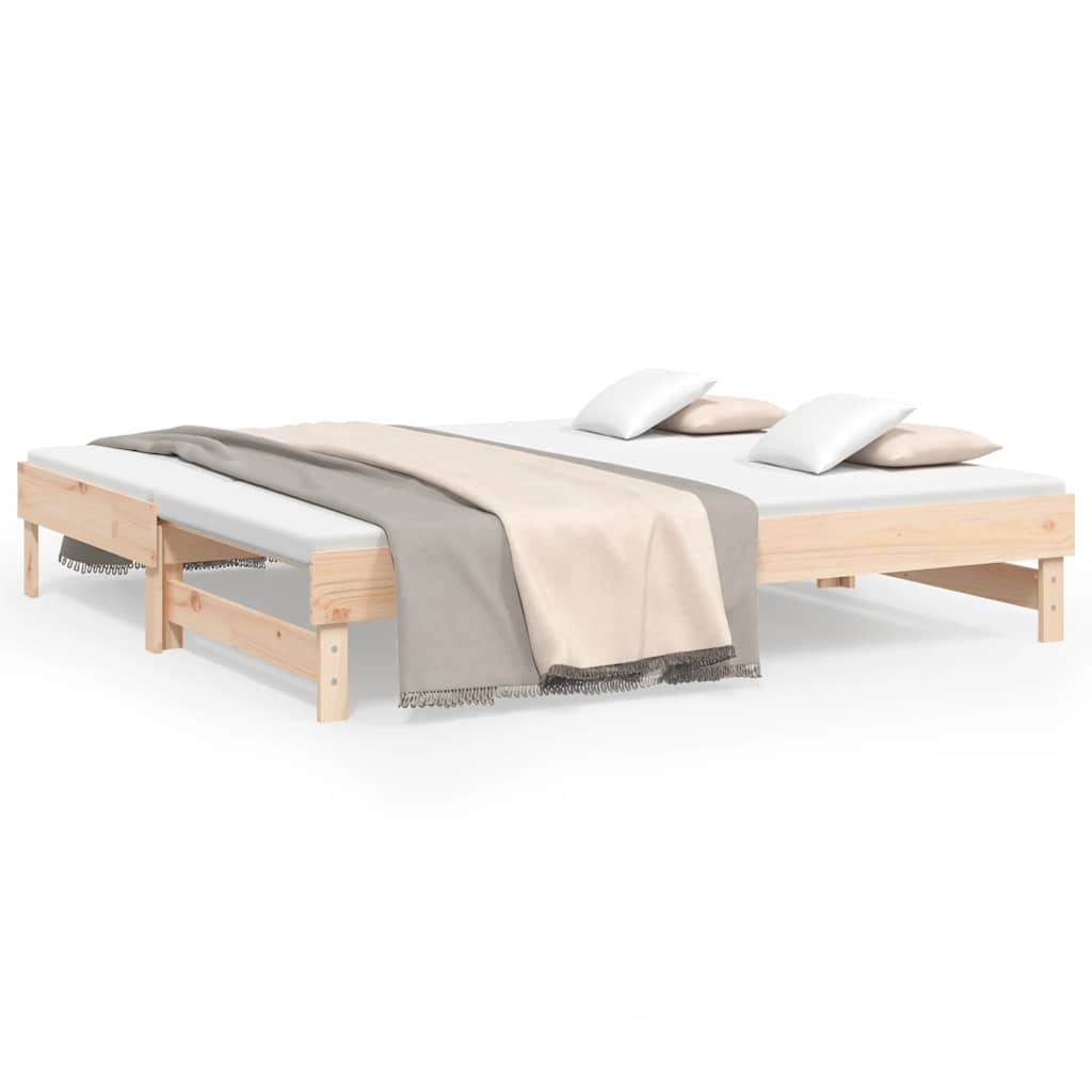 Daybed extendable 2x(90x190) cm solid pine wood