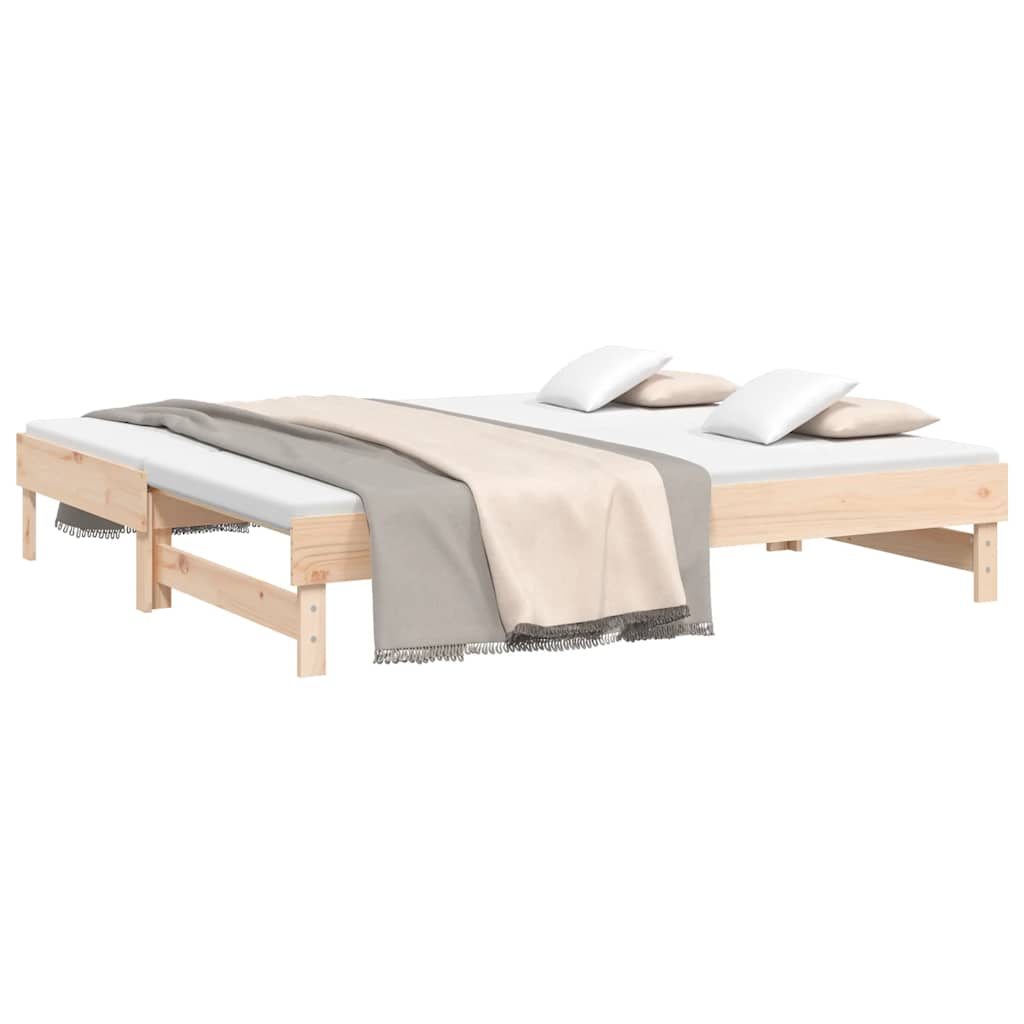 Daybed extendable 2x(90x190) cm solid pine wood