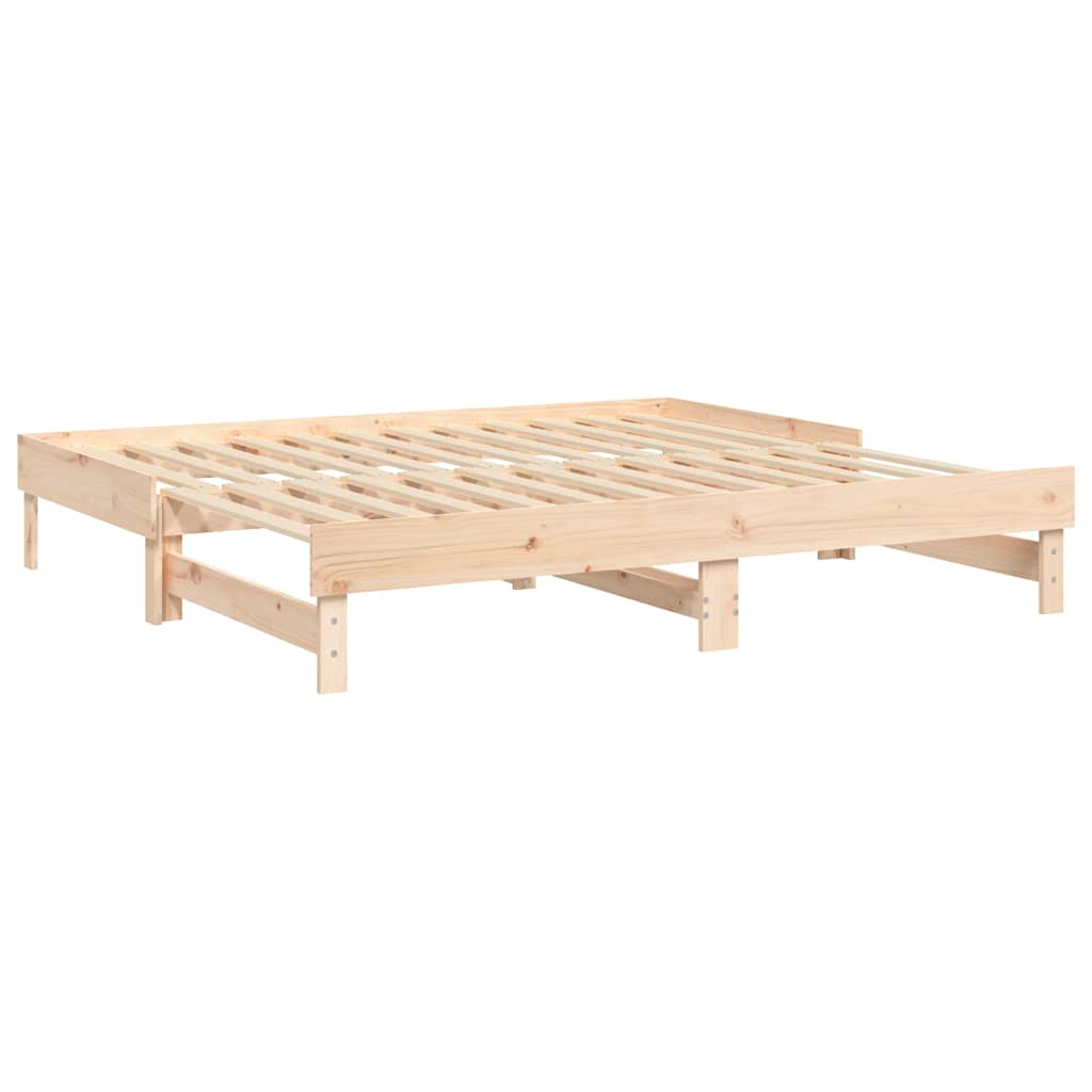 Daybed extendable 2x(90x190) cm solid pine wood