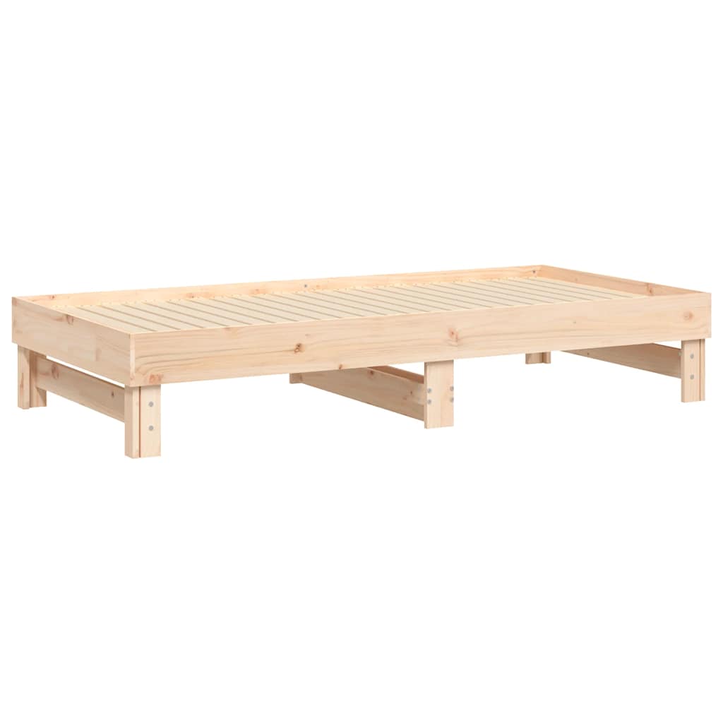 Daybed extendable 2x(90x190) cm solid pine wood