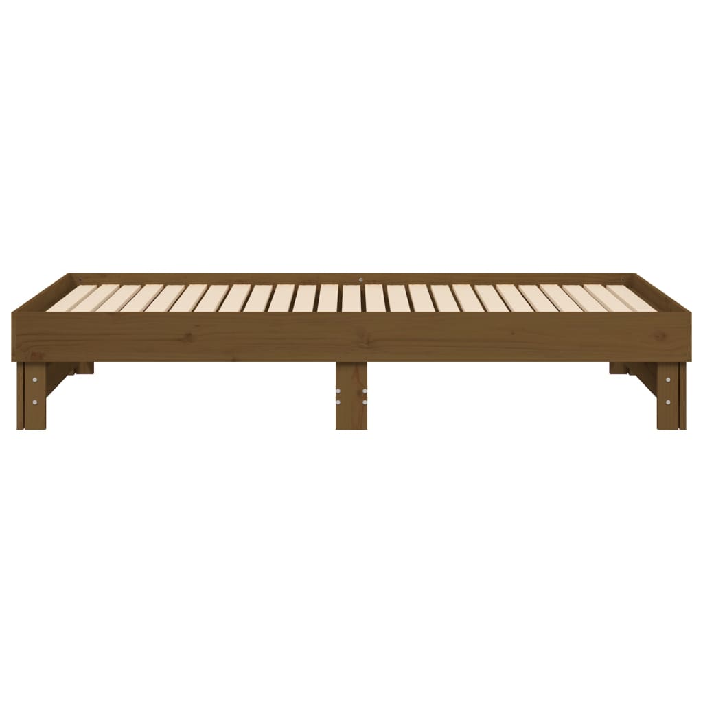 Daybed extendable honey brown 2x(90x190) cm solid pine wood