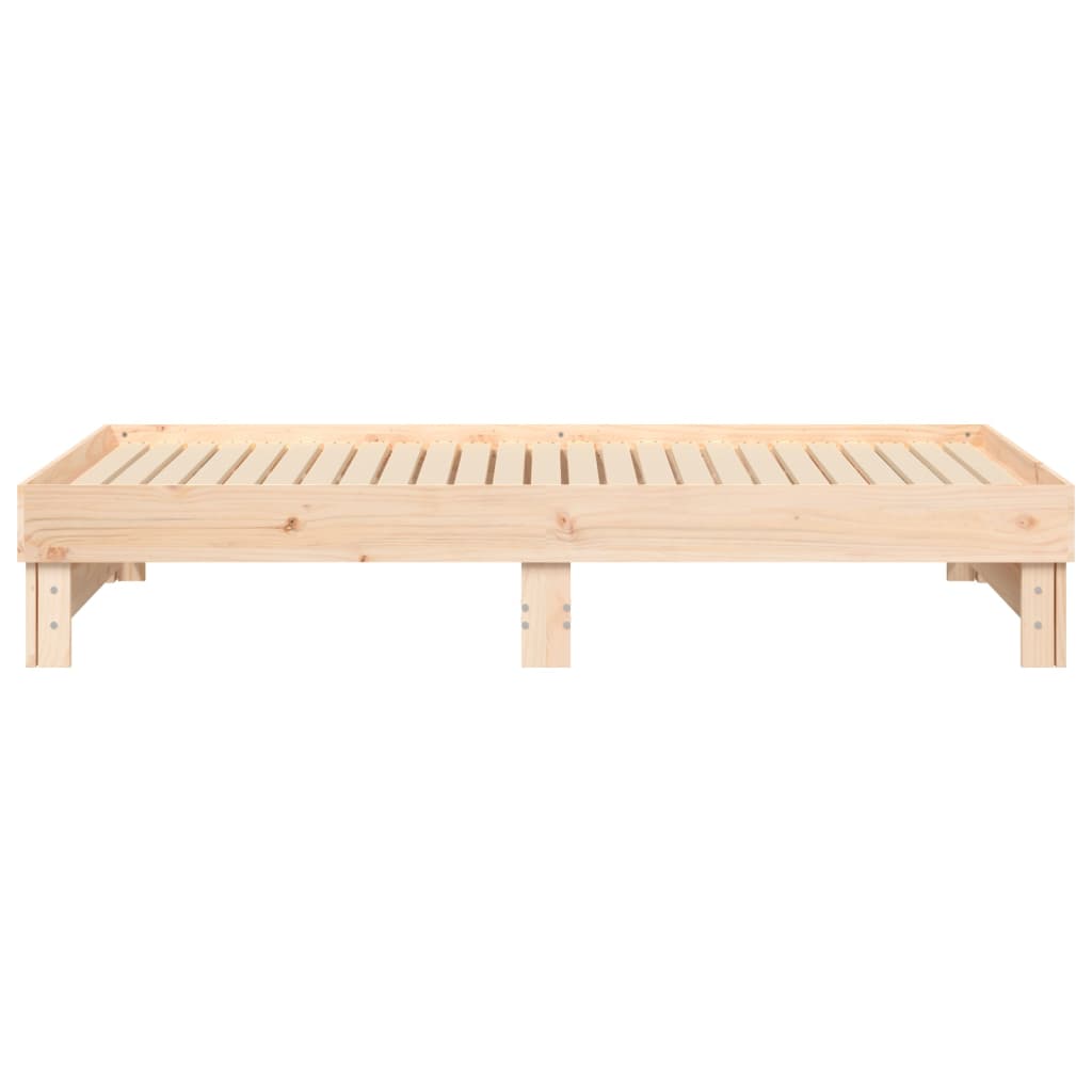 Daybed extendable 2x(75x190) cm solid pine wood